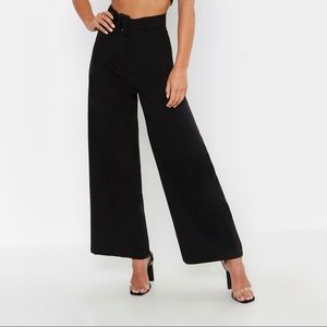 Boohoo Petite Wide Leg Trouser w/ Belt